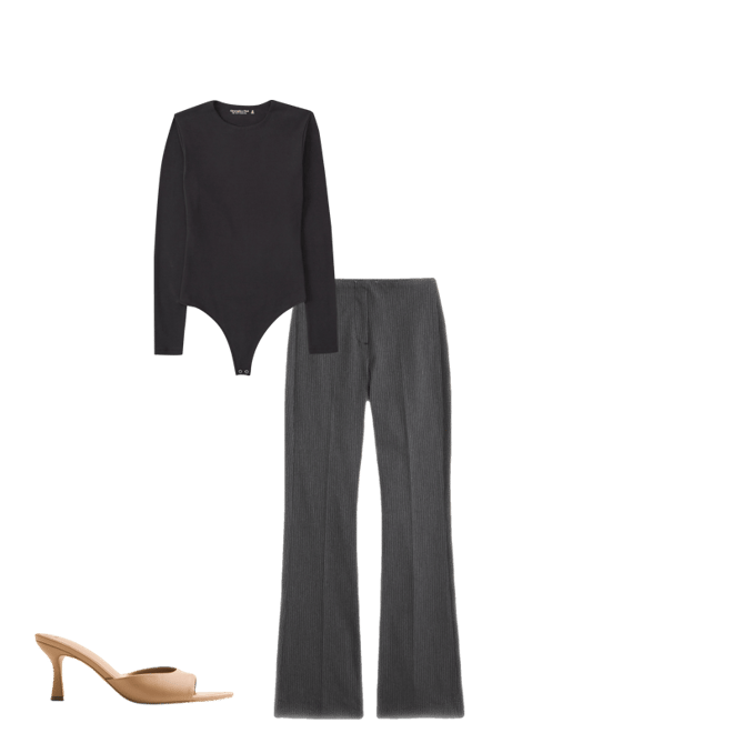 Long-Sleeve Cotton-Blend Seamless Fabric Crew Bodysuit