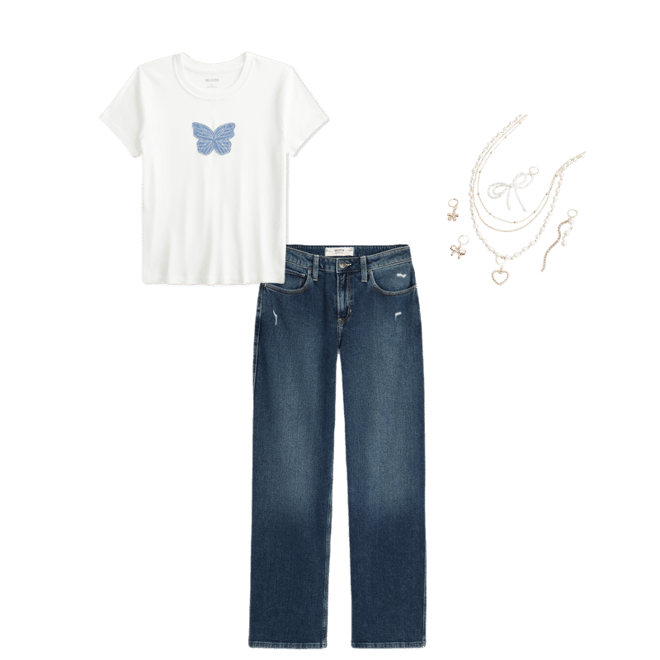 Butterfly Graphic Baby Tee