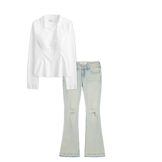 Button-Through Poplin Shirt