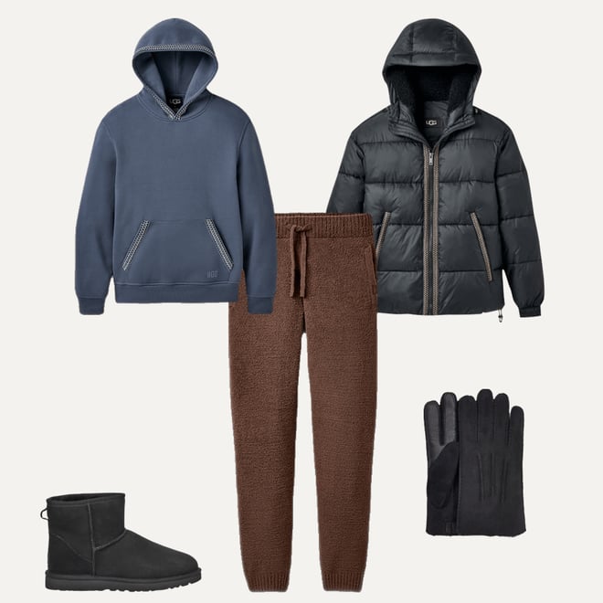 Men's Contrast Sheepskin Tech Glove