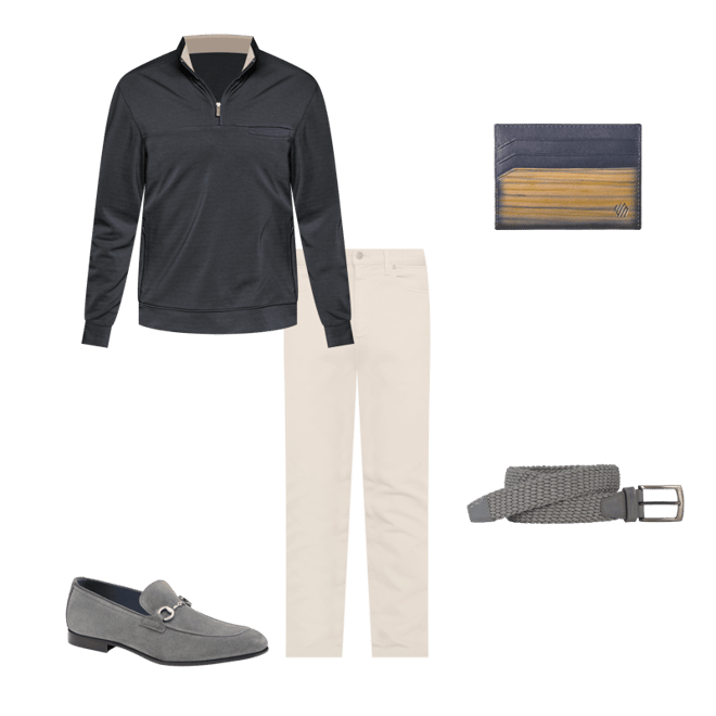 Men's Taylor Bit Loafer in Gray Italian Suede | Johnston & Murphy