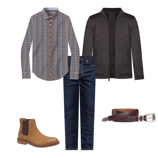 Men's Calder Chelsea Boot in Snuff Waxed Suede | Johnston & Murphy