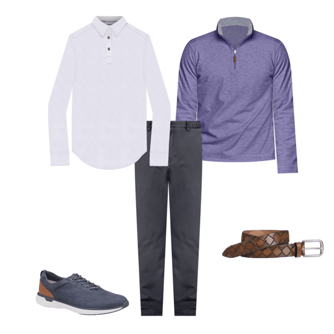 Men's XC4® Prentiss 2 Embossed U-Throat in Navy Waterproof Tumbled