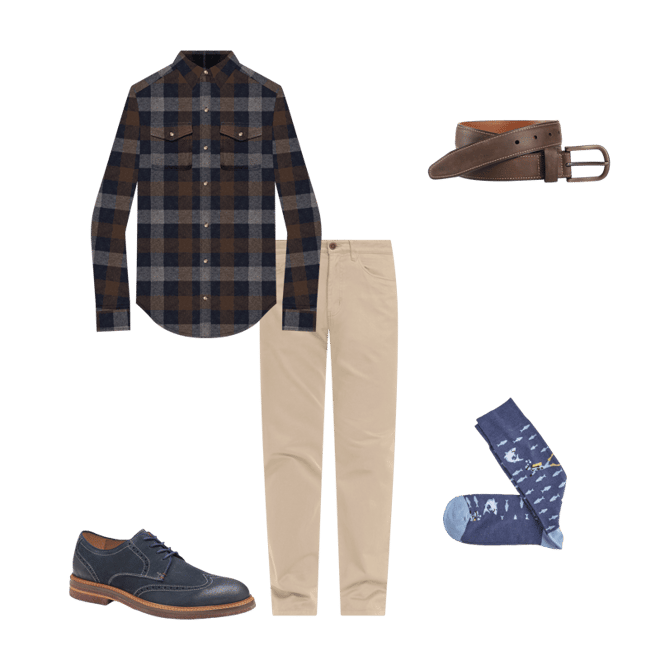 Men's Five-Pocket Pants in Khaki | Johnston & Murphy