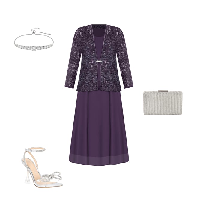 MENARD LISCAIRE５品 Jessica Howard 3/4 Sleeve Scoop Neck Soutache Mesh 2-Piece Jacket