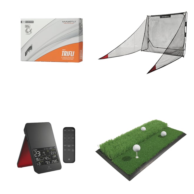 練習マットMAXFLI Dual Height Hitting Mat Maxfli Dual Height Golf Hitting Mat - Multi-Turf Practice
