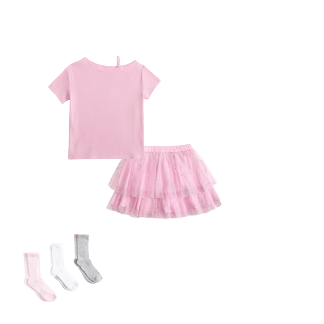 sparkle tiered ruffle skort