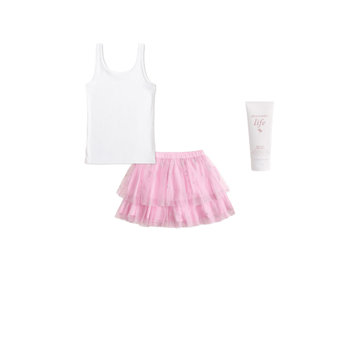 sparkle tiered ruffle skort