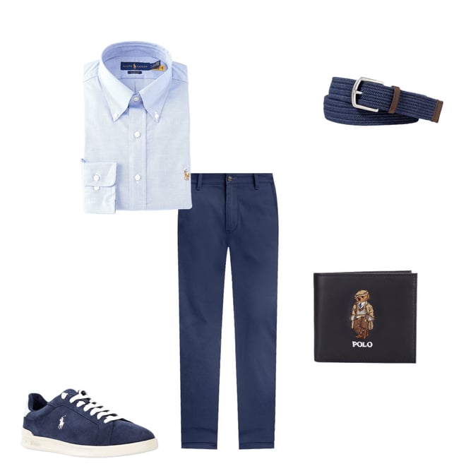 Polo Ralph Lauren Classic-Fit Button Down Collar Solid Dress