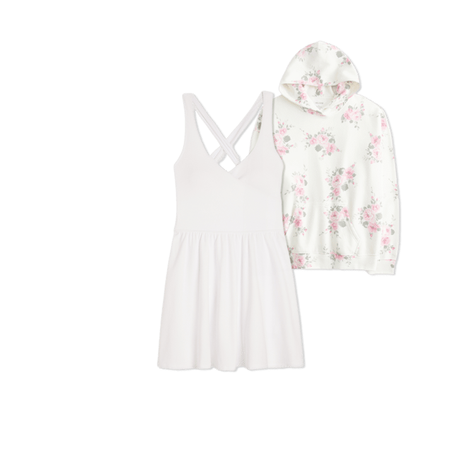 Hollister Feel Good Fleece Oversized Floral Pattern Hoodie