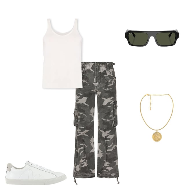 Jaded London Trooper Cargo in Black Camo | REVOLVE