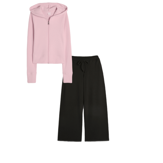 Gilly Hicks Waffle Zip-Up Hoodie