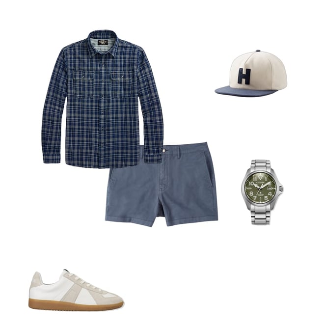 Huckberry Huckberry Explorer Hat - Ivory/Navy | Baseball