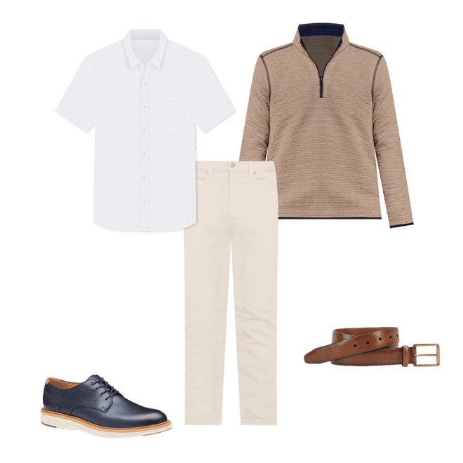 Men's XC Flex® Short-Sleeve Birdseye Shirt in White