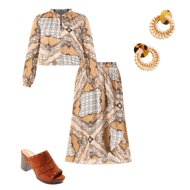  Cato Fashions | Cato Plus Size Medallion Link Midi Skirt