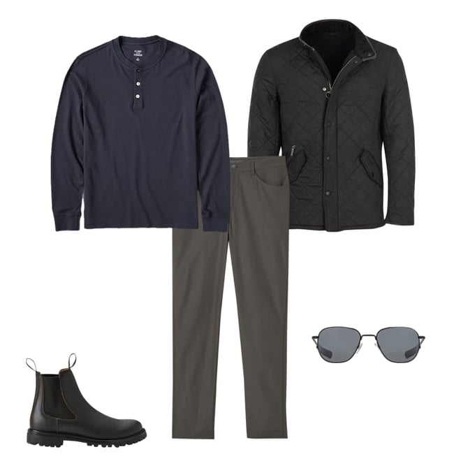 Barbour Powell Quilted Jacket - Black | Quilted Jackets