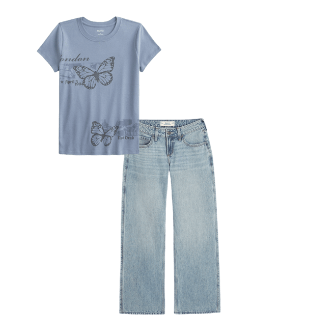 London Butterfly Graphic Baby Tee