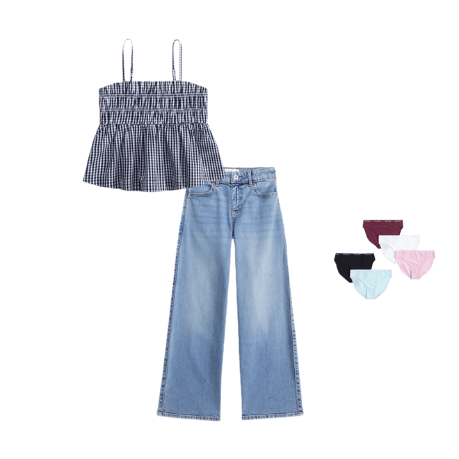 poplin babydoll set top