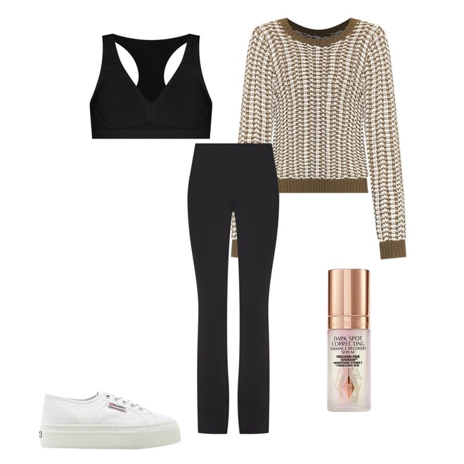 Airbrush High Waist Bootcut Legging