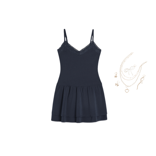 Knit Tiered Mini Dress