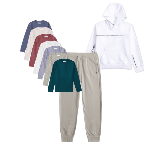 7-pack long-sleeve icon crew tees