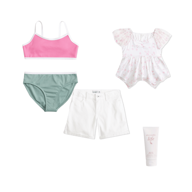 two-piece contrast swimsuit