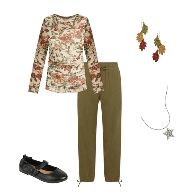 Triple Fall Leaf Raffia Drop Earrings