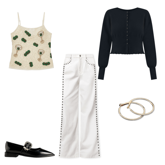 Pilcro Crew-Neck Fitted-Waist Cardigan Sweater