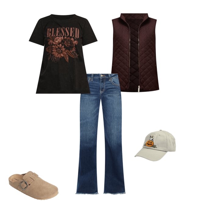 Plus Size Blessed Floral Classic Fit Graphic Tee