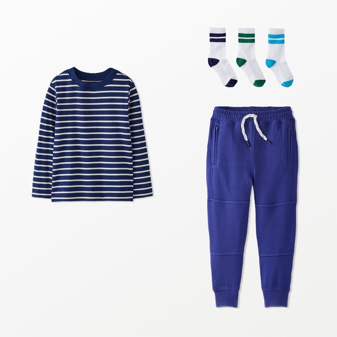 Slim Fit French Terry Double Knee Sweatpants | Hanna Andersson