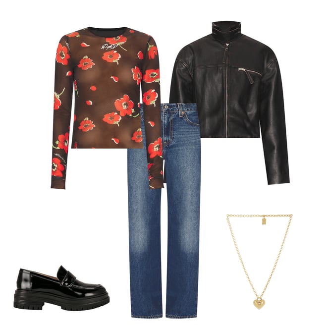 The Leather Oversized Moto Jacket