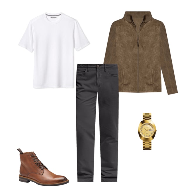 Johnston & Murphy Suede Full-Zip Jacket | Dillard's