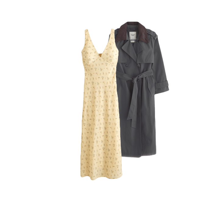 V-Neck Slip Midi Dress