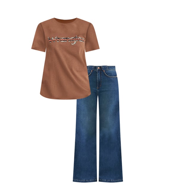 Women's Rainbow Pocket Wide Leg Jean in Icon