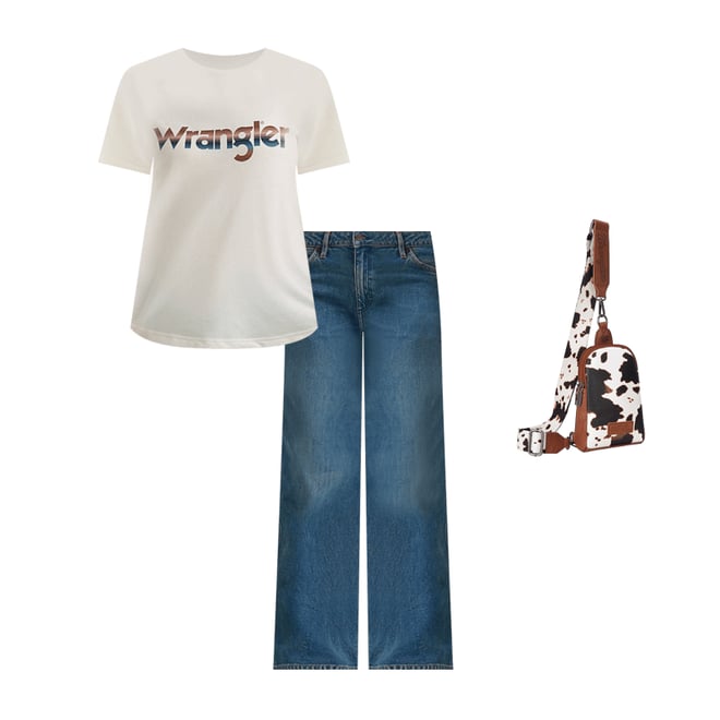 Women's Worldwide Mid Rise Wide Leg Jean in Drifters Dream