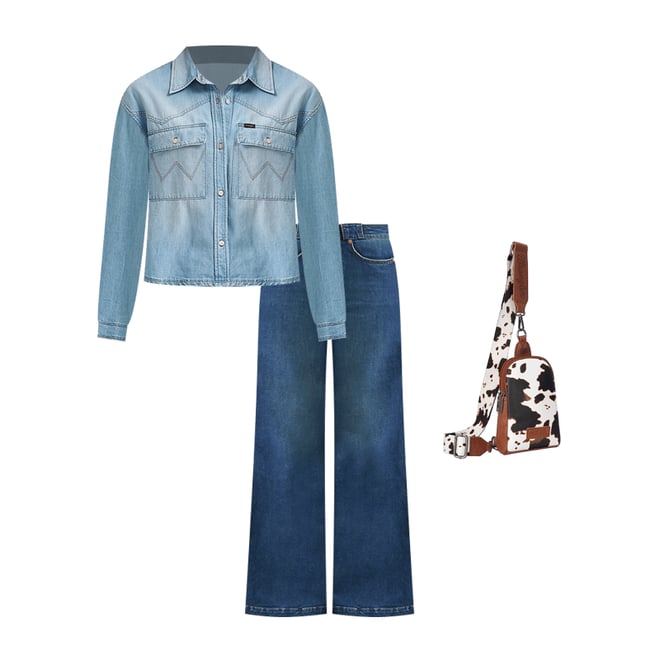 Women's Rainbow Pocket Wide Leg Jean in Icon