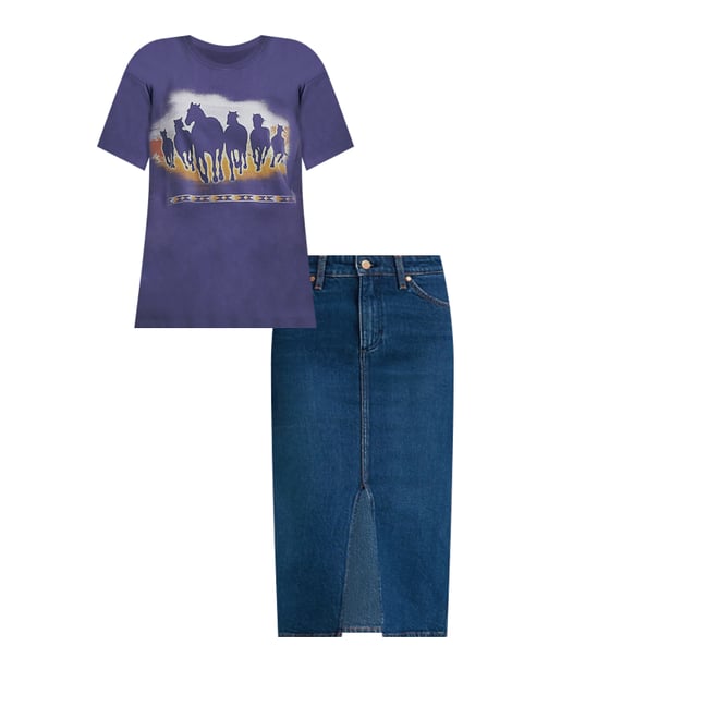 【L'Appartement】GOOD GRIEF DENIM LONG SK Denim Zip Narrow Skirt | GU US