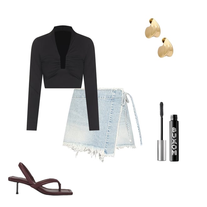 Free People FALDA-PANTALÓN WE THE FREE EMILY en Light Blue Wash