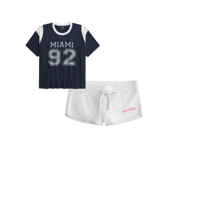 Fleece Logo Shortie Shorts