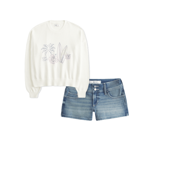 Easy West Coast Beach Graphic Crew Sweater