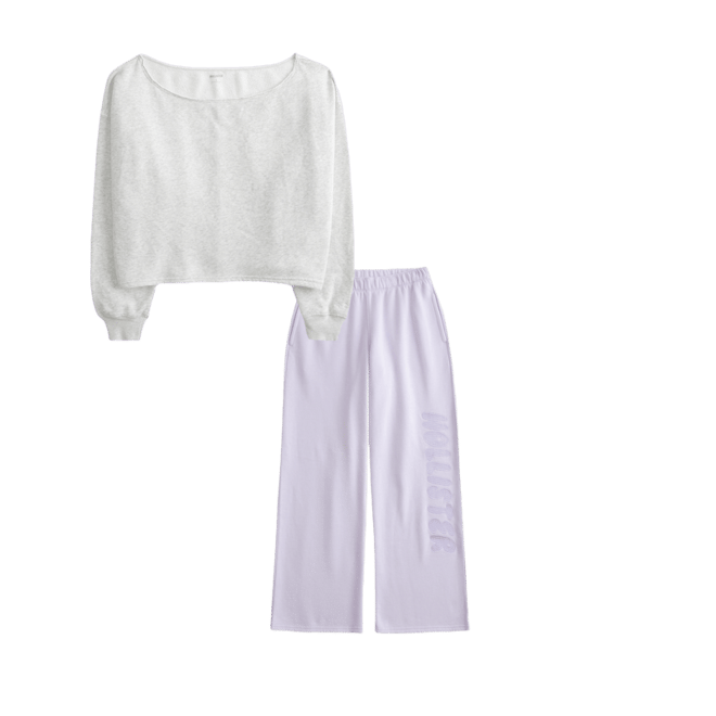 Wide-Leg Logo Sweatpants