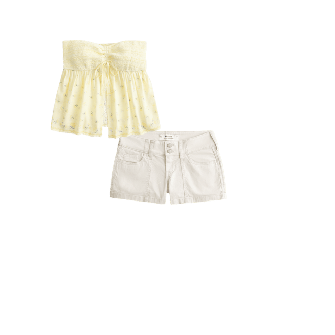 Easy Strapless Smocked Bust Babydoll Top