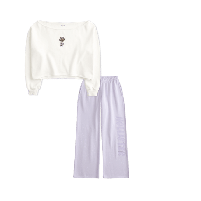 Wide-Leg Logo Sweatpants