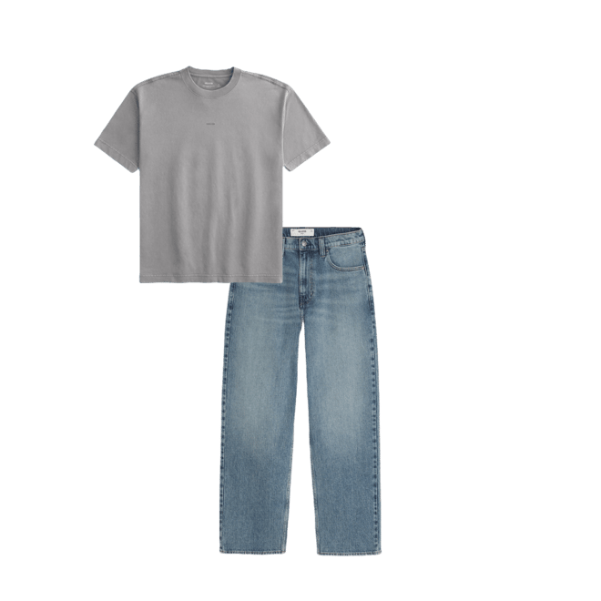 Medium Wash Baggy Jeans