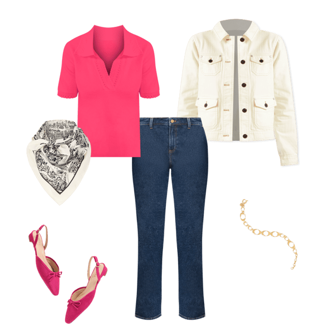 トップス 4 7 13 cham トップス 4 7 13 cham Scallop Trim Short Sleeve Polo | Talbots