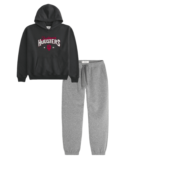 Boxy Indiana University Hoosiers Graphic Hoodie