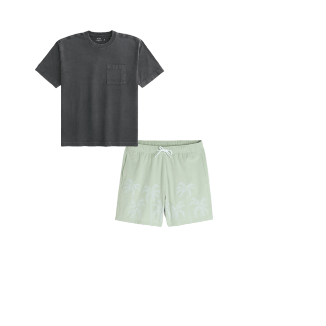Boxy Heavyweight Washed Pocket Crew T-Shirt