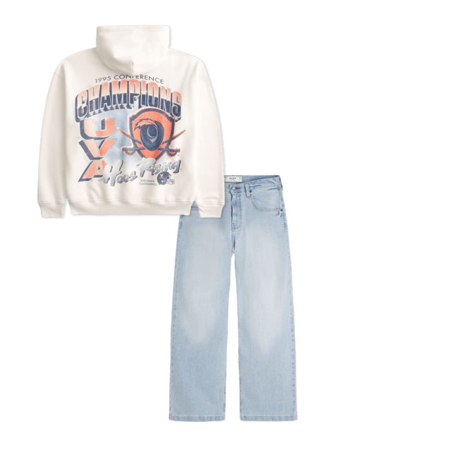 Boxy University of Virginia Cavaliers Graphic Hoodie