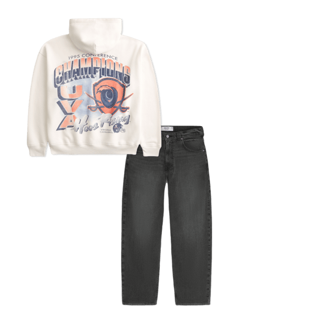 Boxy University of Virginia Cavaliers Graphic Hoodie