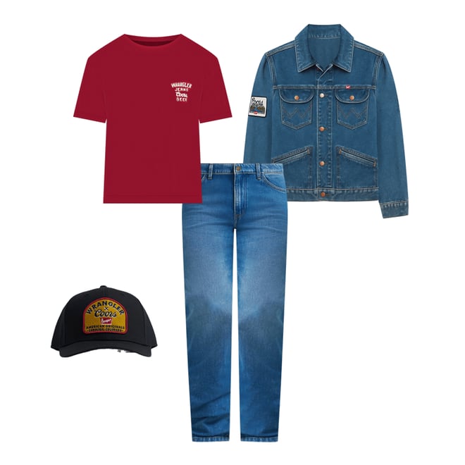 Wrangler x Coors Logo T-Shirt in Banquet Red